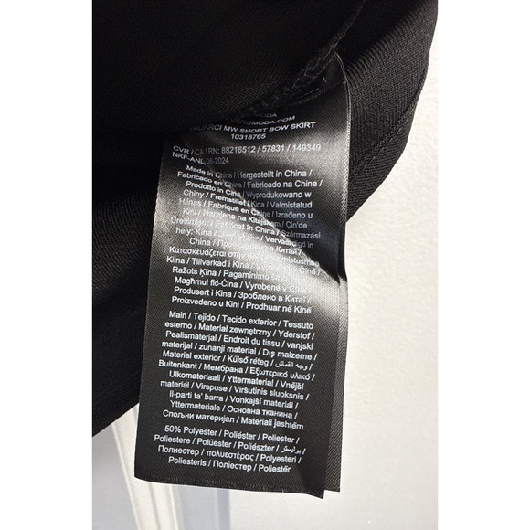 VERO MODA Women's Size 2 Mini Large Bow Black Polyester Blend Side Zip Skirt NWT - Picture 10 of 10